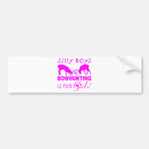 GIRL BOWHUNTER DEER BUMPER STICKERS