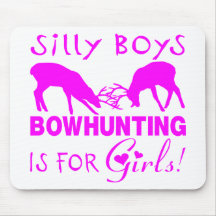 GIRL BOWHUNTER DEER MOUSE PAD