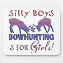 GIRL BOWHUNTER DEER MOUSE PAD