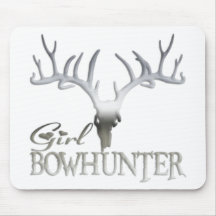 GIRL BOWHUNTER DEER MOUSEPADS