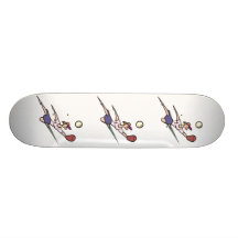 girl catching softball custom skateboard