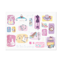 Girl closet canvas prints