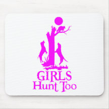 GIRL COON HUNTING MOUSE PADS