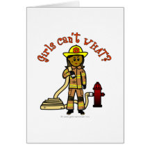 Girl Firefighter Greeting Card