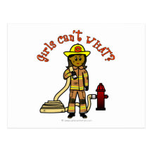 Girl Firefighter Postcard