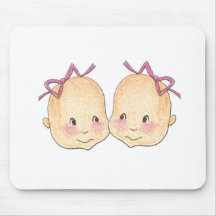 Girl Girl Twins Graphic Mouse Pad