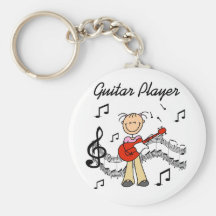 Girl Guitar Player Tshirts and Gifts Keychains