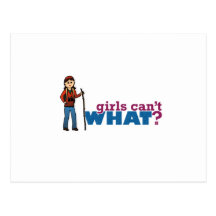 Girl Hiking Post Card