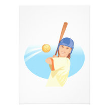 girl hitting softball vector illustration announcement