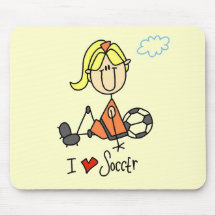 Girl I Love Soccer T-shirts and Gifts Mousemat