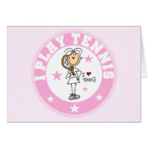 Girl I Play Tennis Tshirts and gifts Card