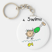 Girl I Swim T-shirts and Gifts Key Chain