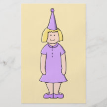 Girl in Lilac Colour Birthday Party Outfit. Flyer