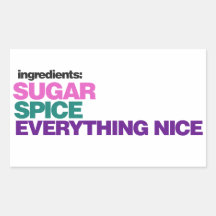Girl Ingredients Sticker