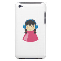 Girl Listening to Headphones iPod Touch Case-Mate Case
