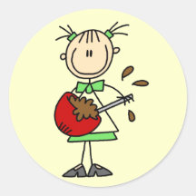 Girl Mixing Batter T-shirts and Gifts Stickers