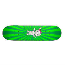 Girl mummy skate boards