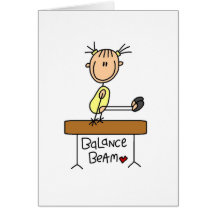 Girl on Balance Beam Tshirts and Gifts Cards