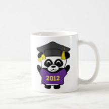 Girl Panda Purple & Gold 2012 Grad Mugs