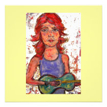girl playin' acoustic invitations