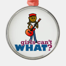 Girl Playing Guitar Ornaments