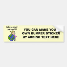 Girl Protect Our Earth T shirts and Gifts Bumper Sticker