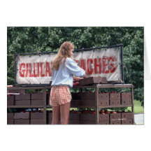 Girl Selling Peaches Cards