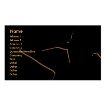Girl silhouette in brown - Business Business Card Templates