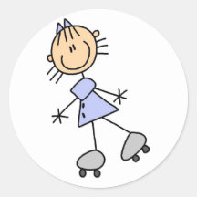 Girl Skating Stickers Sticker