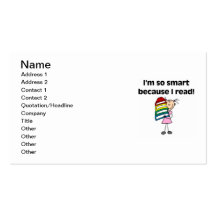 Girl Smart Because I Read Business Card Templates