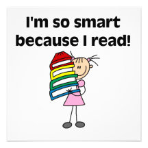 Girl Smart Because I Read Custom Announcements