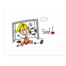 Girl Soccer Goal Keeper T-shirts and Gifts Post Cards