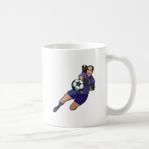 girl soccer goalie graphic mugs