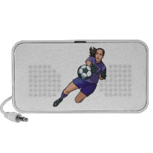 girl soccer goalie graphic portable speaker