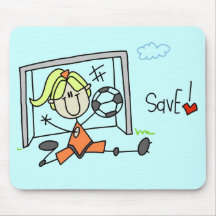 Girl Soccer Goalie Tshirts and Gifts Mouse Pad