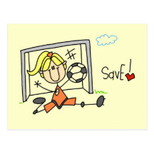Girl Soccer Goalie Tshirts and Gifts Postcards