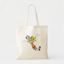 Girl Soccer Jump Tshirts and Gifts Canvas Bags