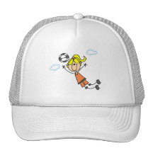 Girl Soccer Jump Tshirts and Gifts Hats