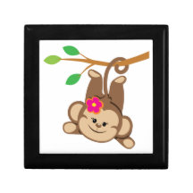 Girl Swinging Monkey Gift Boxes
