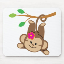 Girl Swinging Monkey Mousepad