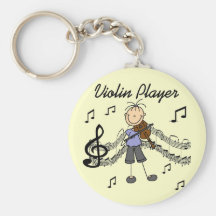 Girl Violin Player Tshirts and Gifts Keychain