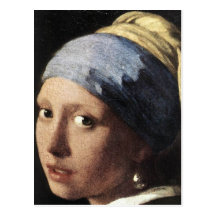 Girl With a Pearl Earring (detail) Postcards