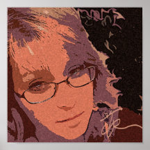 Girl with Glasses Posters