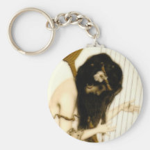 Girl with Harp Key Chains
