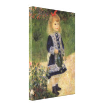 Girl with Watering Can, Renoir, Impressionism Art Gallery Wrapped Canvas
