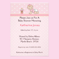 Girls Baby Shower Invitation invitations