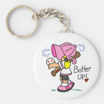 Girls Baseball Batter Up Tshirts and Gifts Key Chains