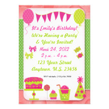 Girls Birthday Invitation