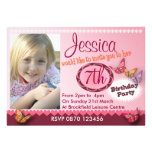 Girls Birthday Photo Invitation - Any Age