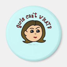 Girls Can't WHAT? Logo Head-Light Magnet